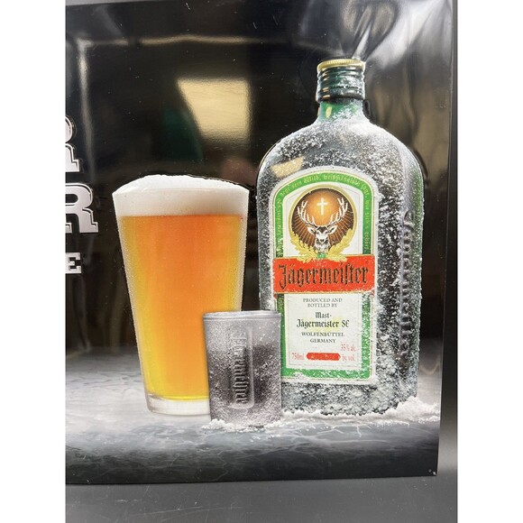 Yagermeister 24"x18" Deer & Beer Raised Metal Sign - Man Cave/Garage - Picture 2 of 4